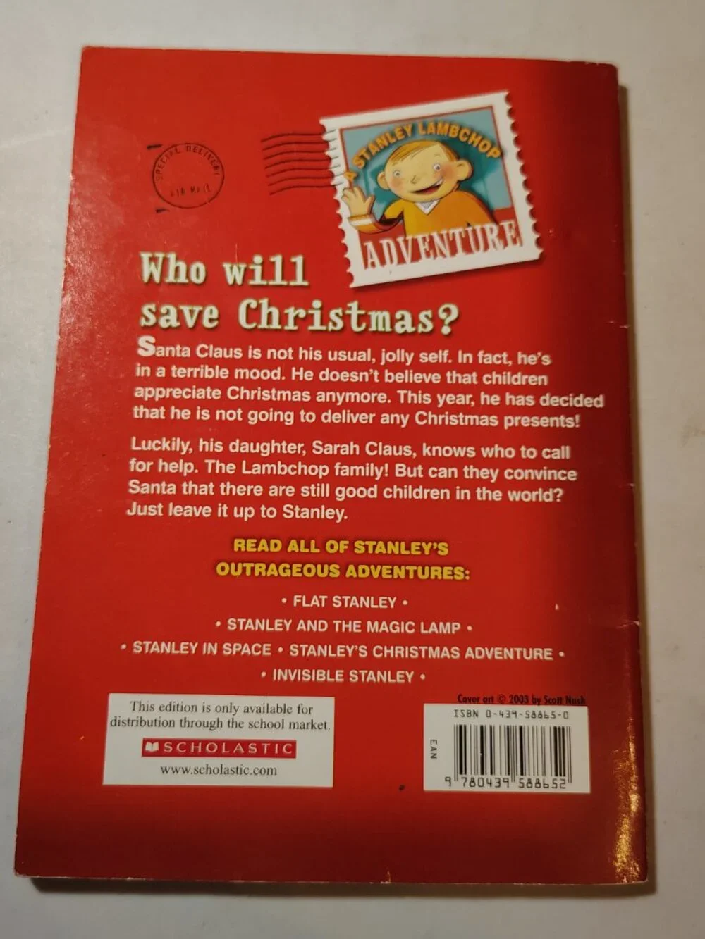 Lot 2 Flat Stanley Chapter Books In Space Christmas Adventure PB